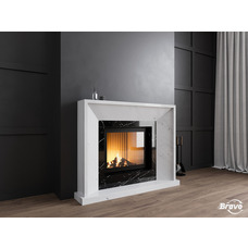 Каминный портал Браво "Рио" Botticino + Emperador Dark, Volakas + Nero Marquina, Crema Marfil + Emperador Dark, Polaris + Nero Marquina