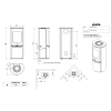 Піч-камін HETA Scan-Line 900 Limestone Glass Door