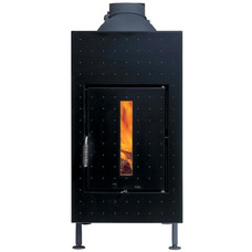 Класична піч Brunner HKD 4.1 steel front plate/control window/black