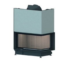 Угловая каминная топка Brunner 45/82/48 Architektur-Kamine Eck right lifting door