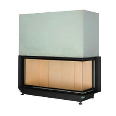 Угловая каминная топка Brunner 53/121/50 Architektur-Kamine Eck right lifting door